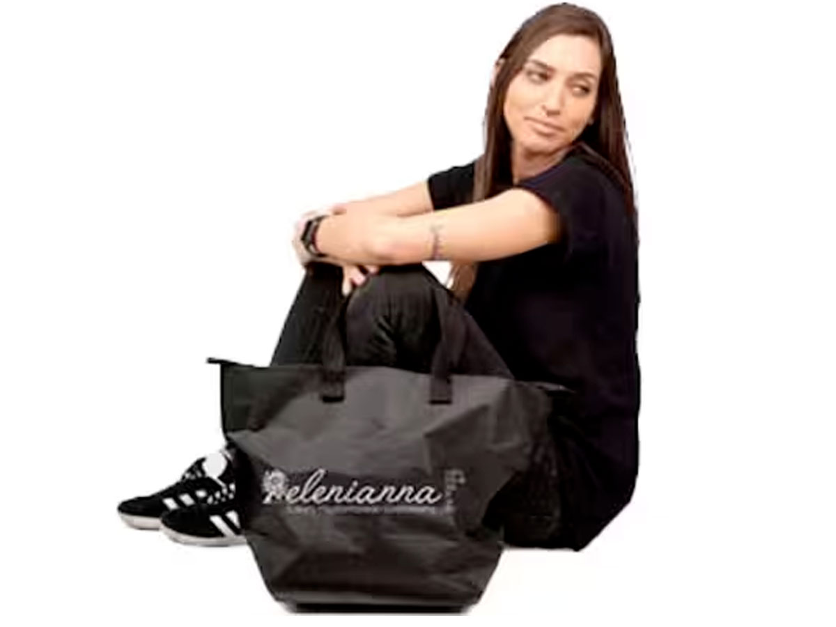 Επαναχρησιμοποιούμενη χάρτινη σακούλα με φερμουάρ και μαλακές βαμβακερές λαβές