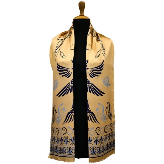 100% pure silk PEGASUS Ancient Greek Scarves Collection 