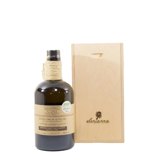 Extra Virgin Olive Oil  Koroneiki Variety 500ml Wooden Gift Box
