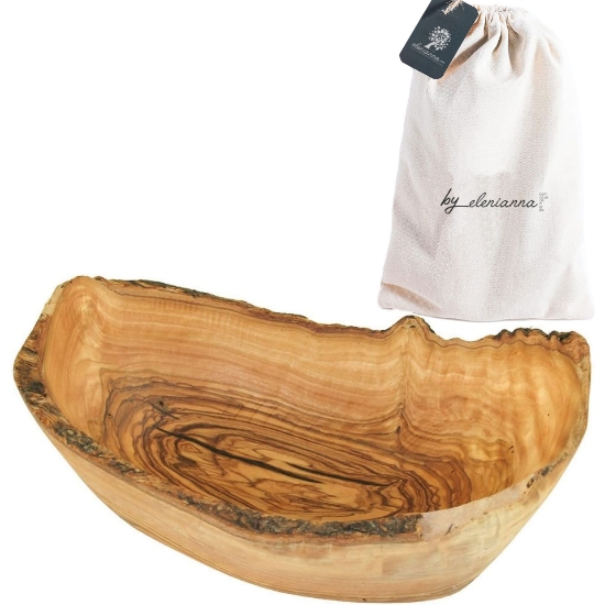 Handcrafted Olive Wood Rustic Bowl