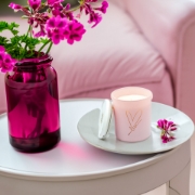 Luxury Pink Love Geranium & Peppermint Soy Candle - 100% Natural Soy Wax Fragrance