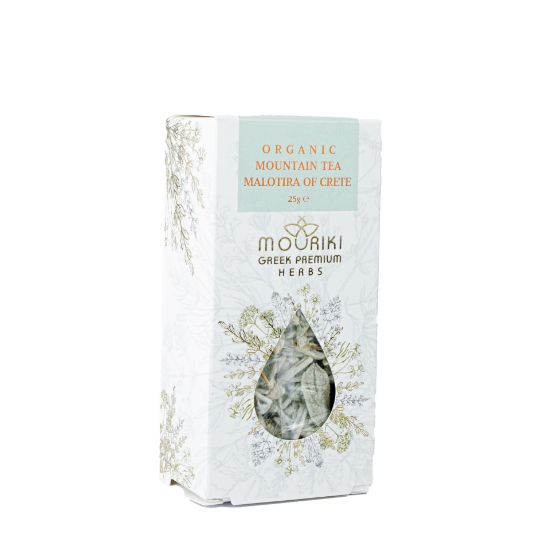 Organic Malotira Mountain Tea from Crete - Premium Greek Herbal Tea 25g 